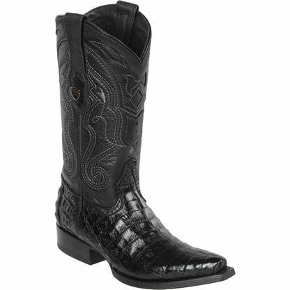  Black Caiman Boots Snip Toe