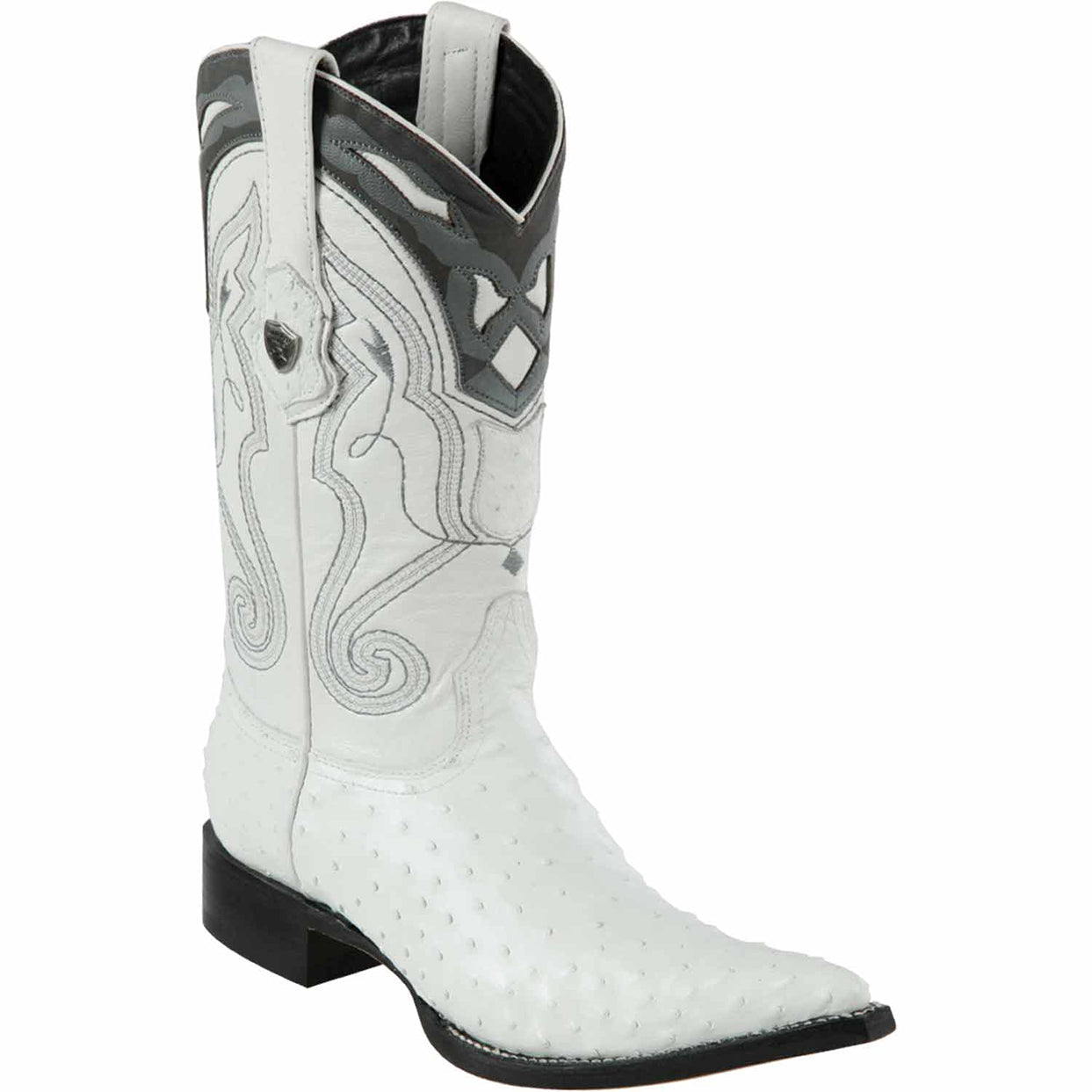  White Ostrich Pointy Toe