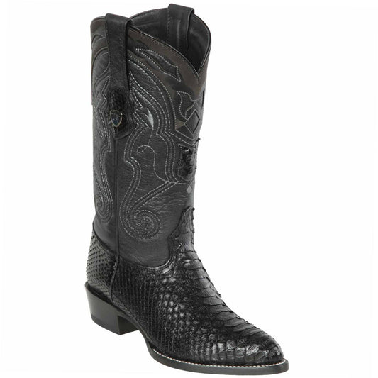  Black Python Cowboy Boots J-Toe