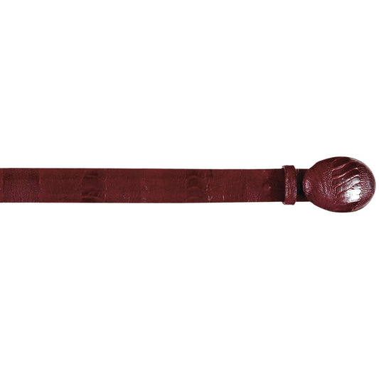  Ostrich Leg Belt Burgundy