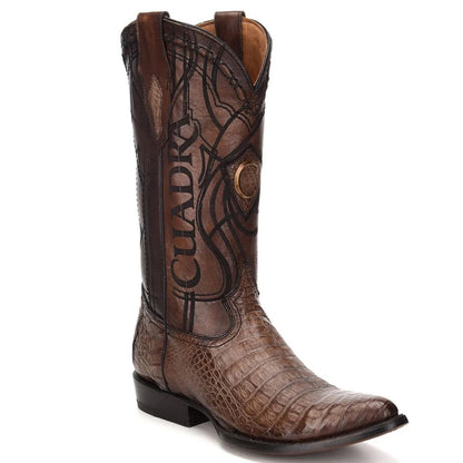  Caiman Belly Boots Paris Brown R-Toe