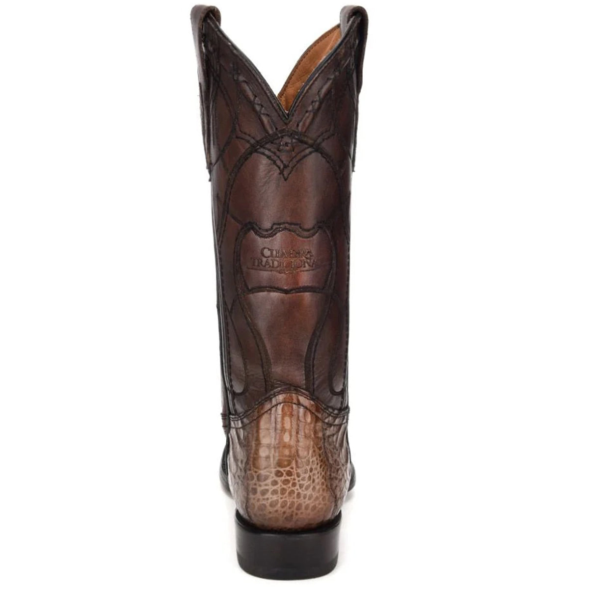  Caiman Belly Boots Paris Brown R-Toe
