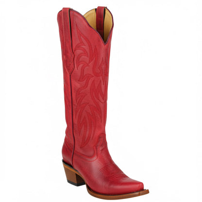  Desert Red Knee High Boots