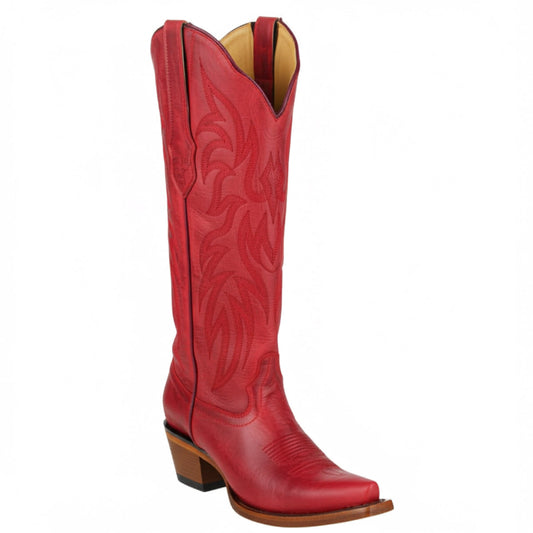  Desert Red Knee High Boots