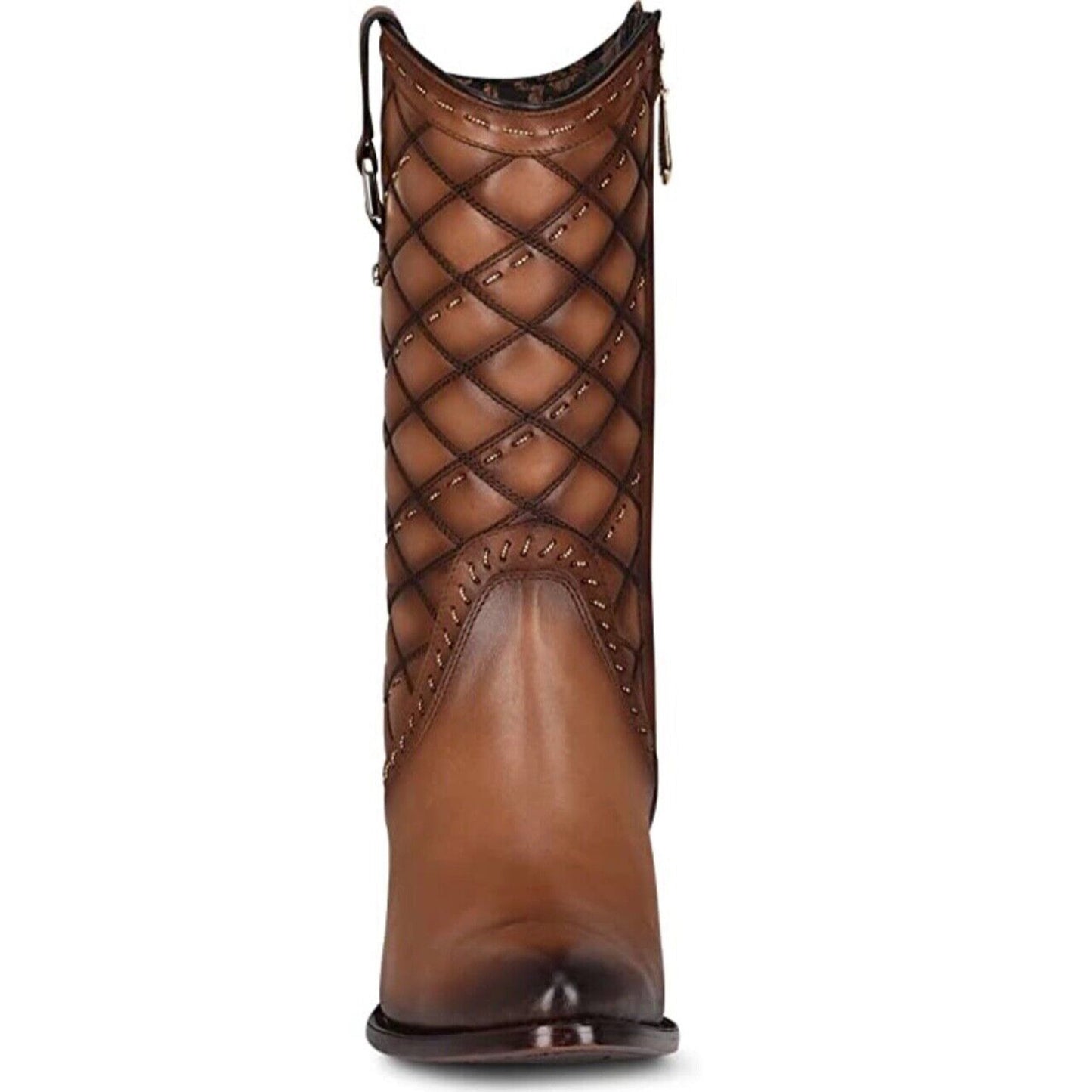  Mid Shaft Woven Round Toe Bootie