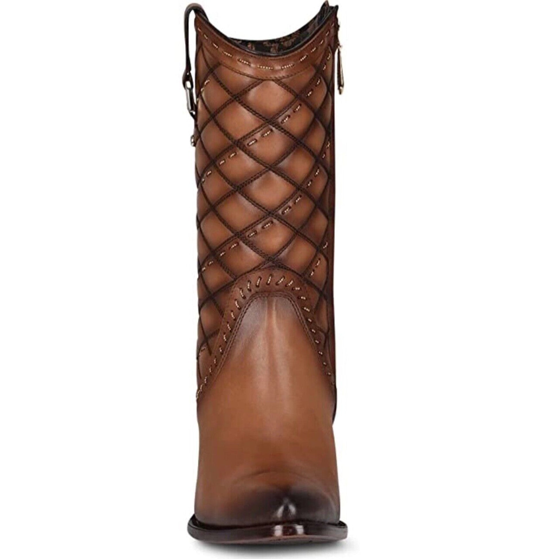  Mid Shaft Woven Round Toe Bootie