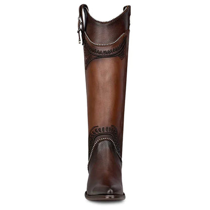  Chocolate Embroidered Tall Boot