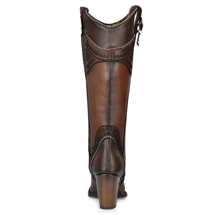  Chocolate Embroidered Tall Boot