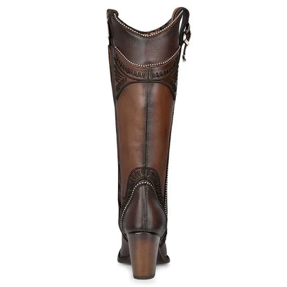  Chocolate Embroidered Tall Boot