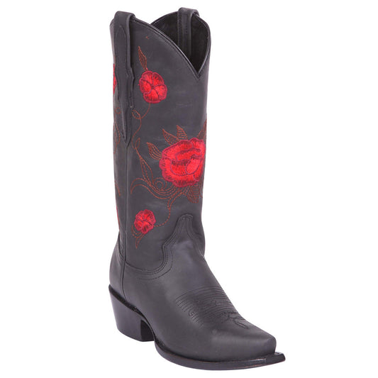  Floral Embroidered Cowgirl Boots