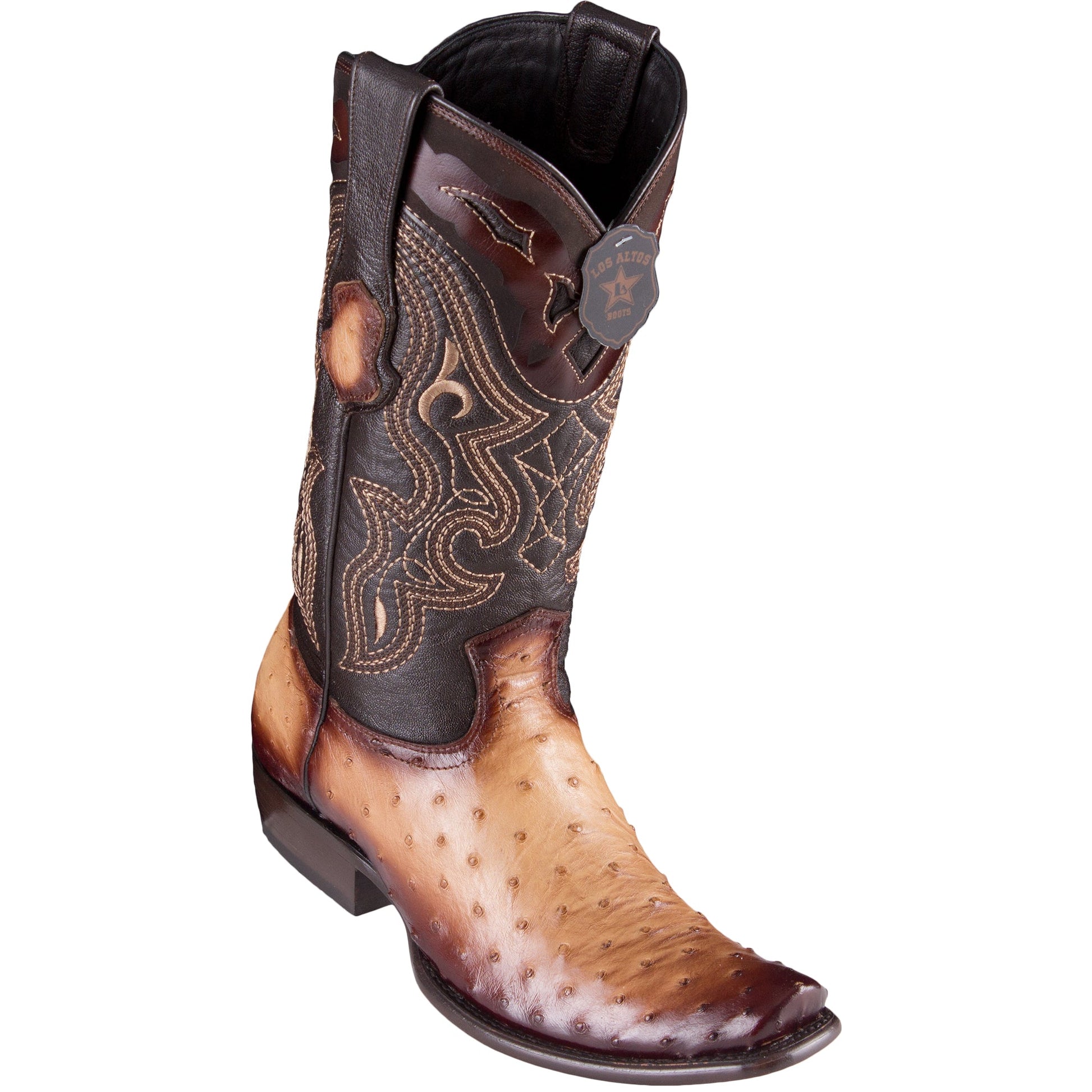  Ostrich Faded Oryx Cowboy Boots - H79 Dubai Toe
