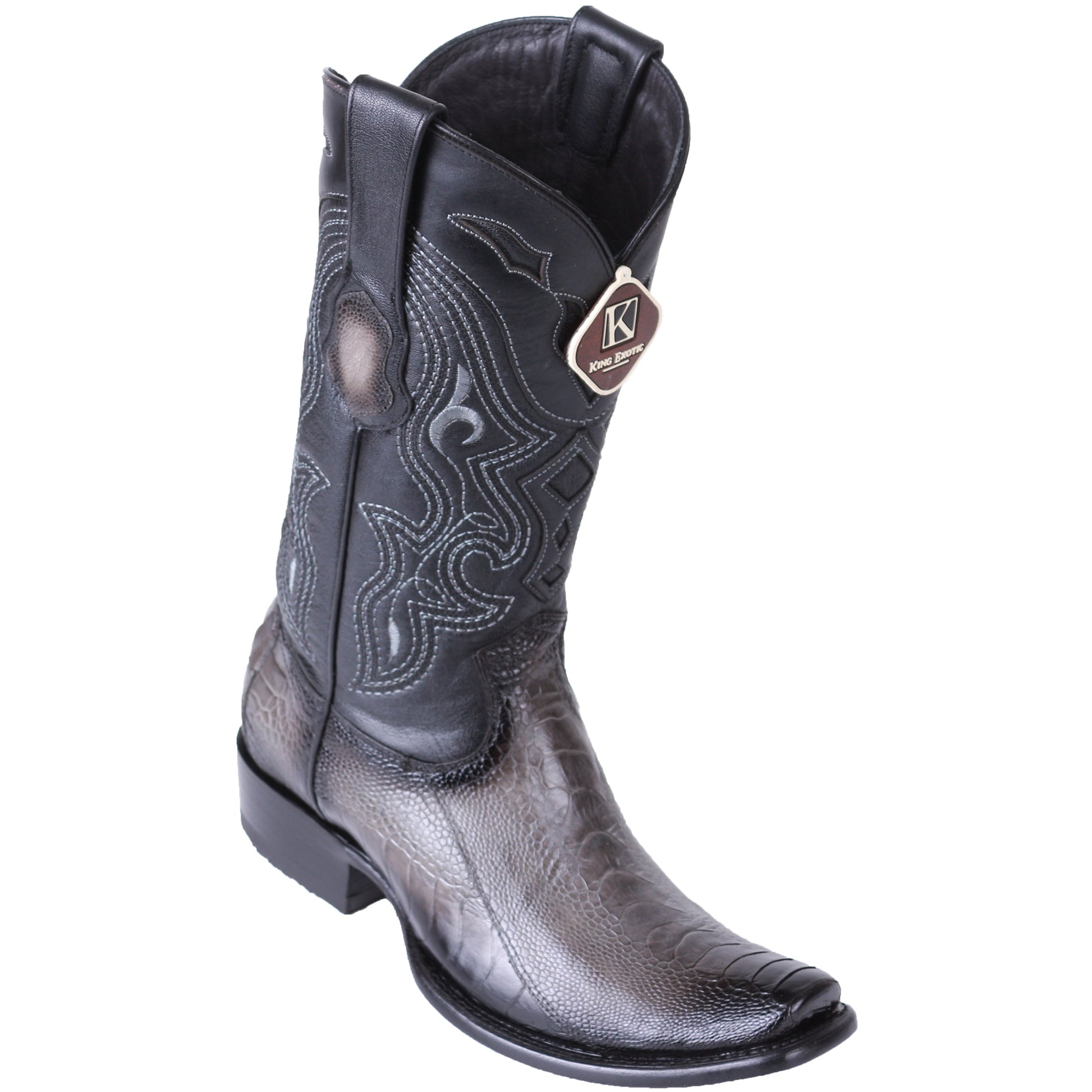  Grey Ostrich Boots Dubai Toe