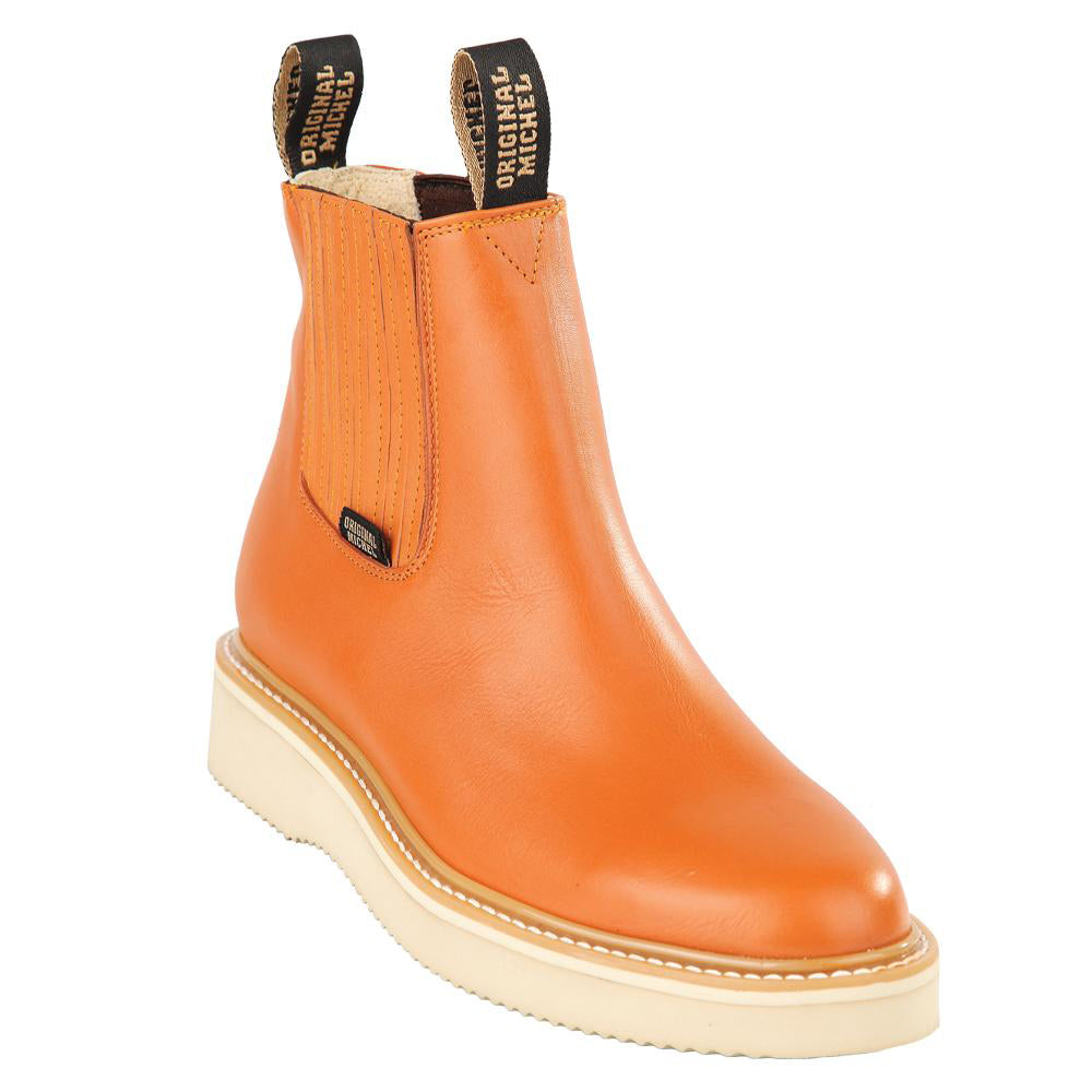  Nappa Short Ankle Pull On Work Boots Honey