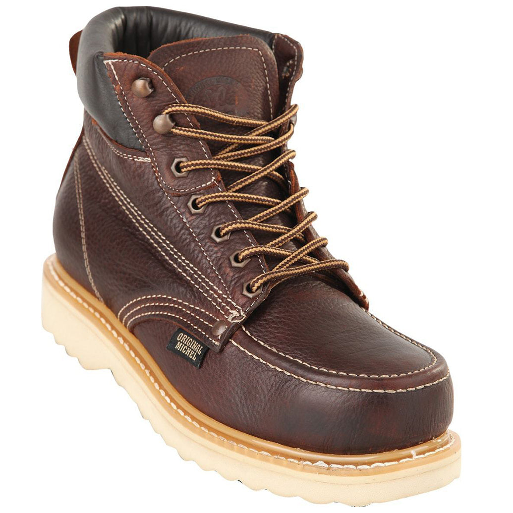  Moc Toe Work Boots Brown
