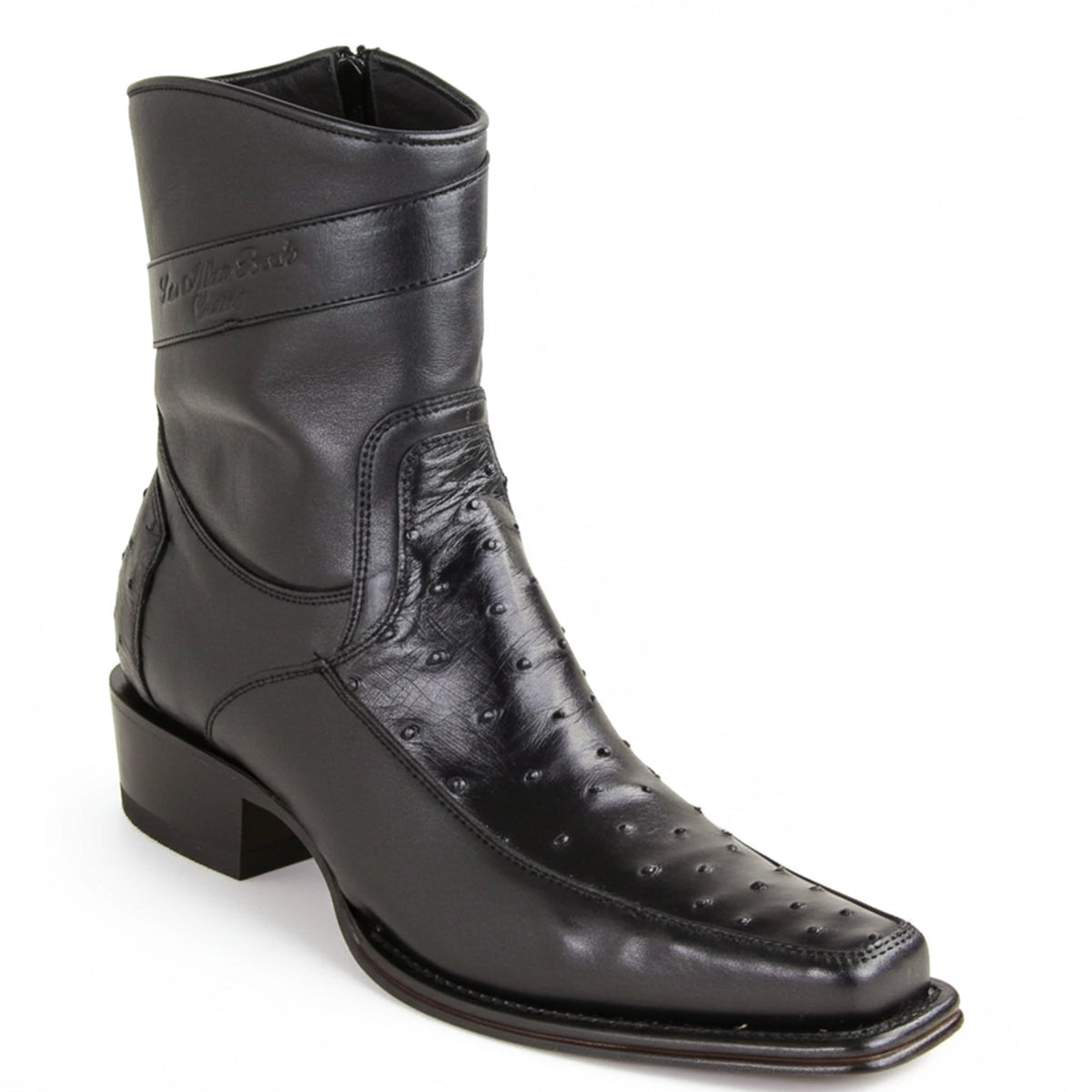  Short Ostrich Boots European Toe