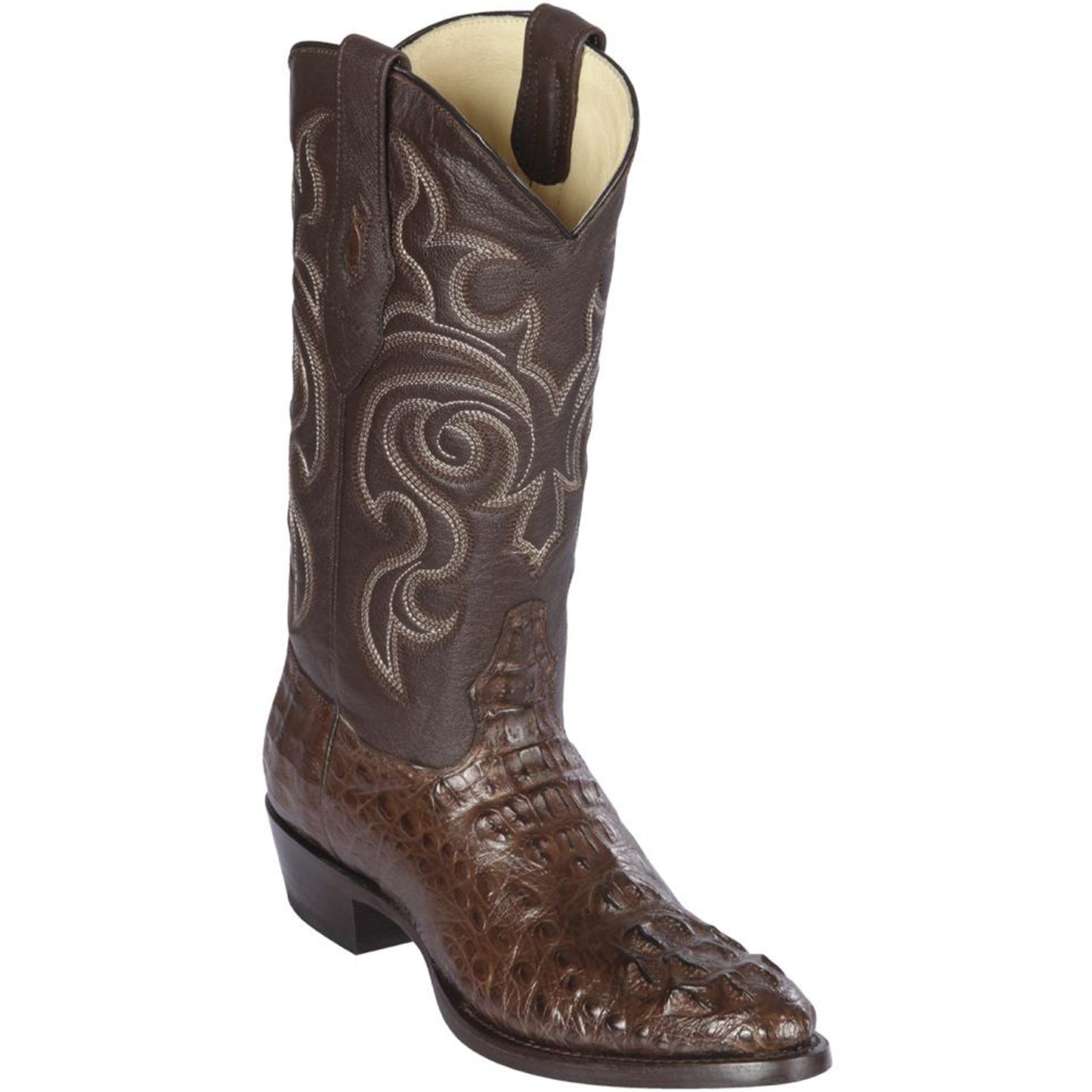  Brown Hornback Caiman Western Boots R-Toe