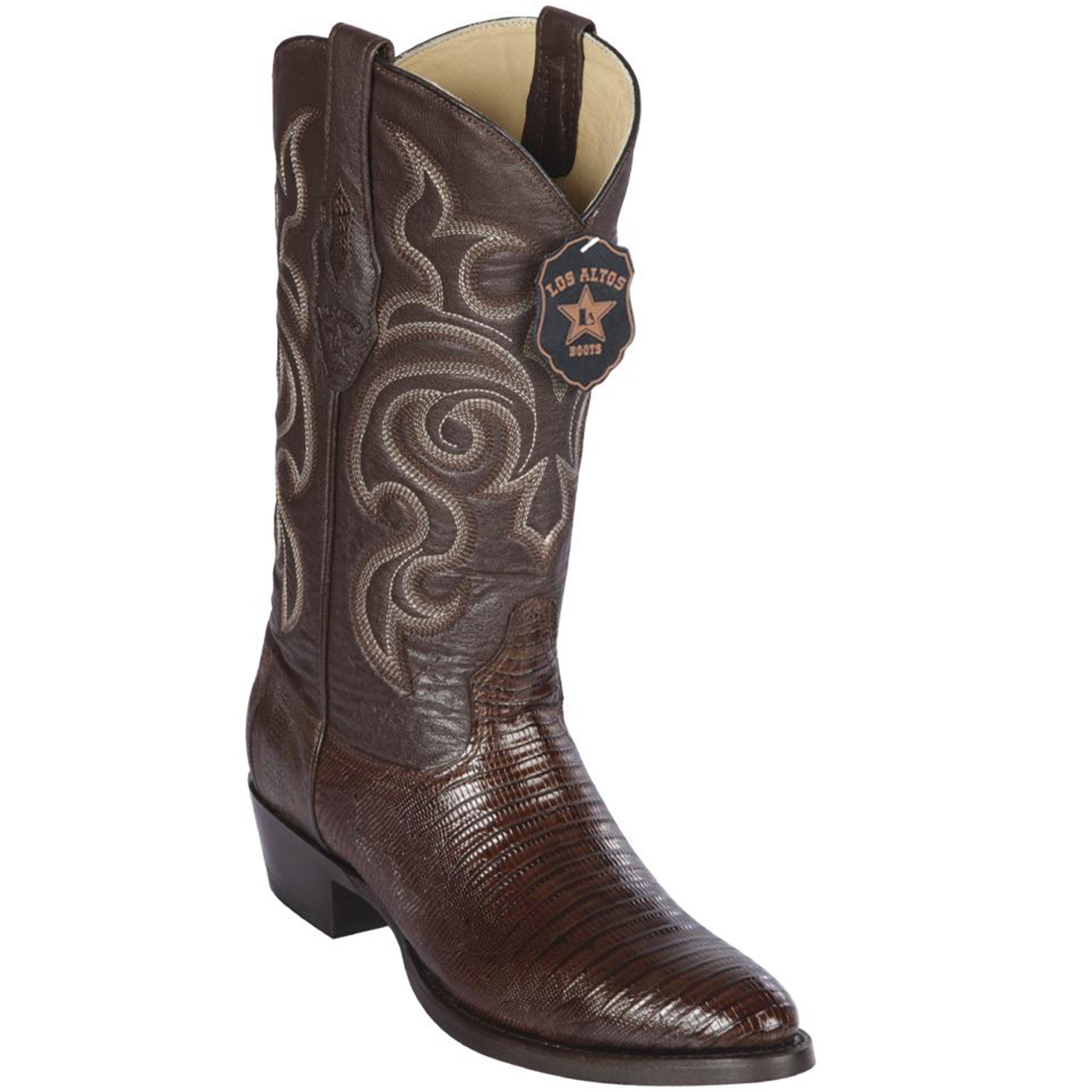  Brown Lizard Cowboy Boots R-Toe