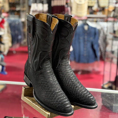  Black Snakeskin Roper Boots