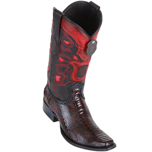  Ostrich Leg Black Cherry European Western Boots