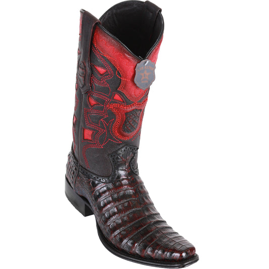  Caiman European Toe Black Cherry Western Boots