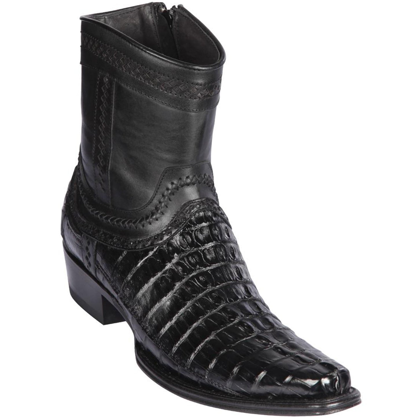  Caiman Tail Short Black Boots