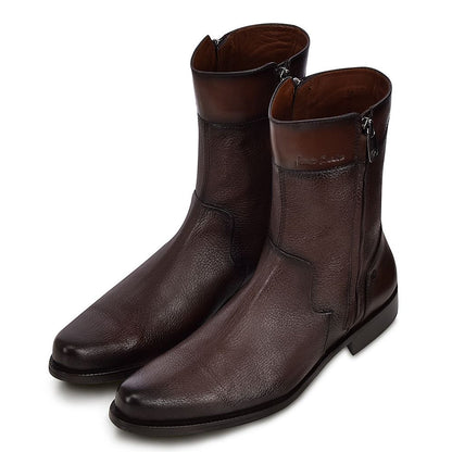  Deer Double Zipper Dress Boot