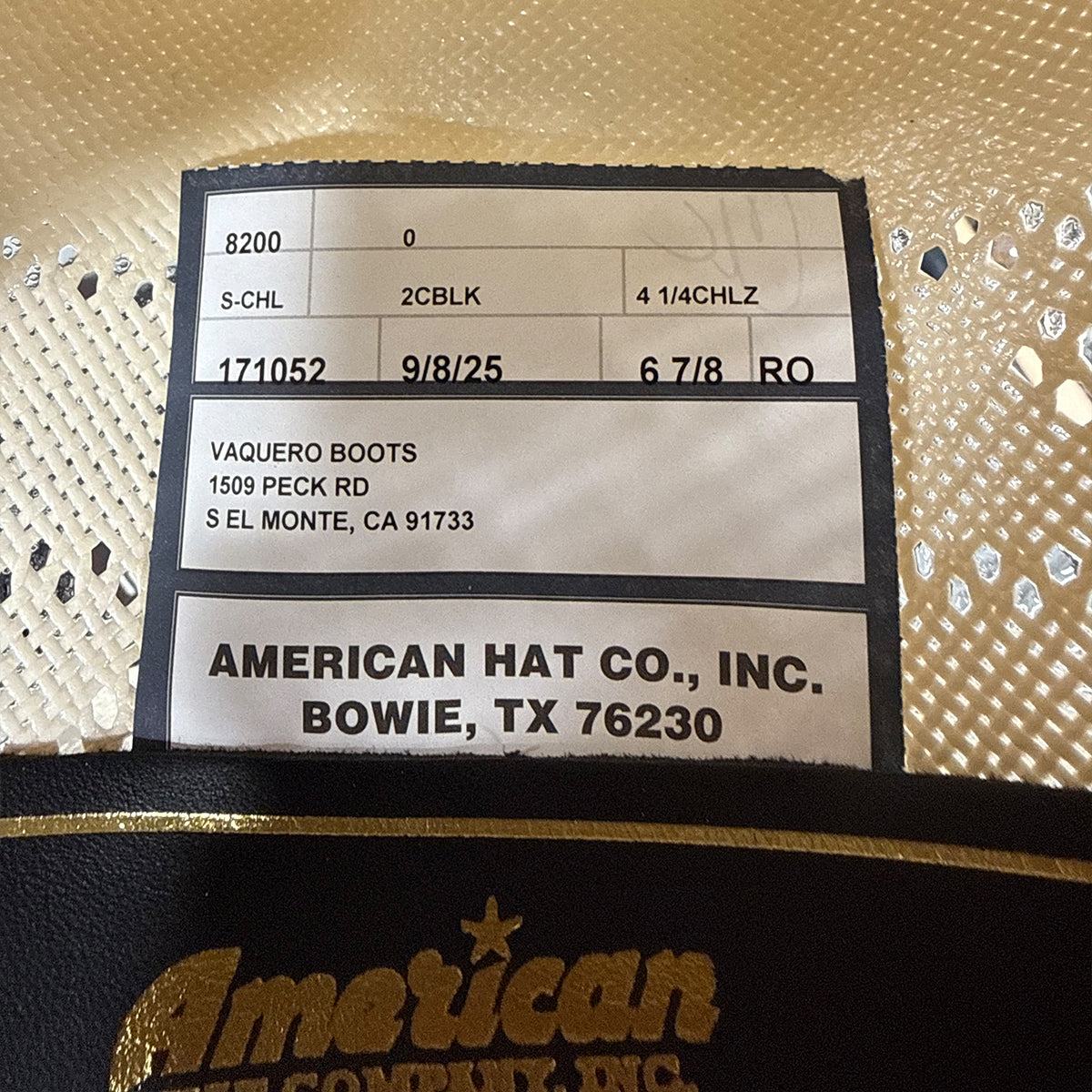  CHL Cowboy Hat 8200