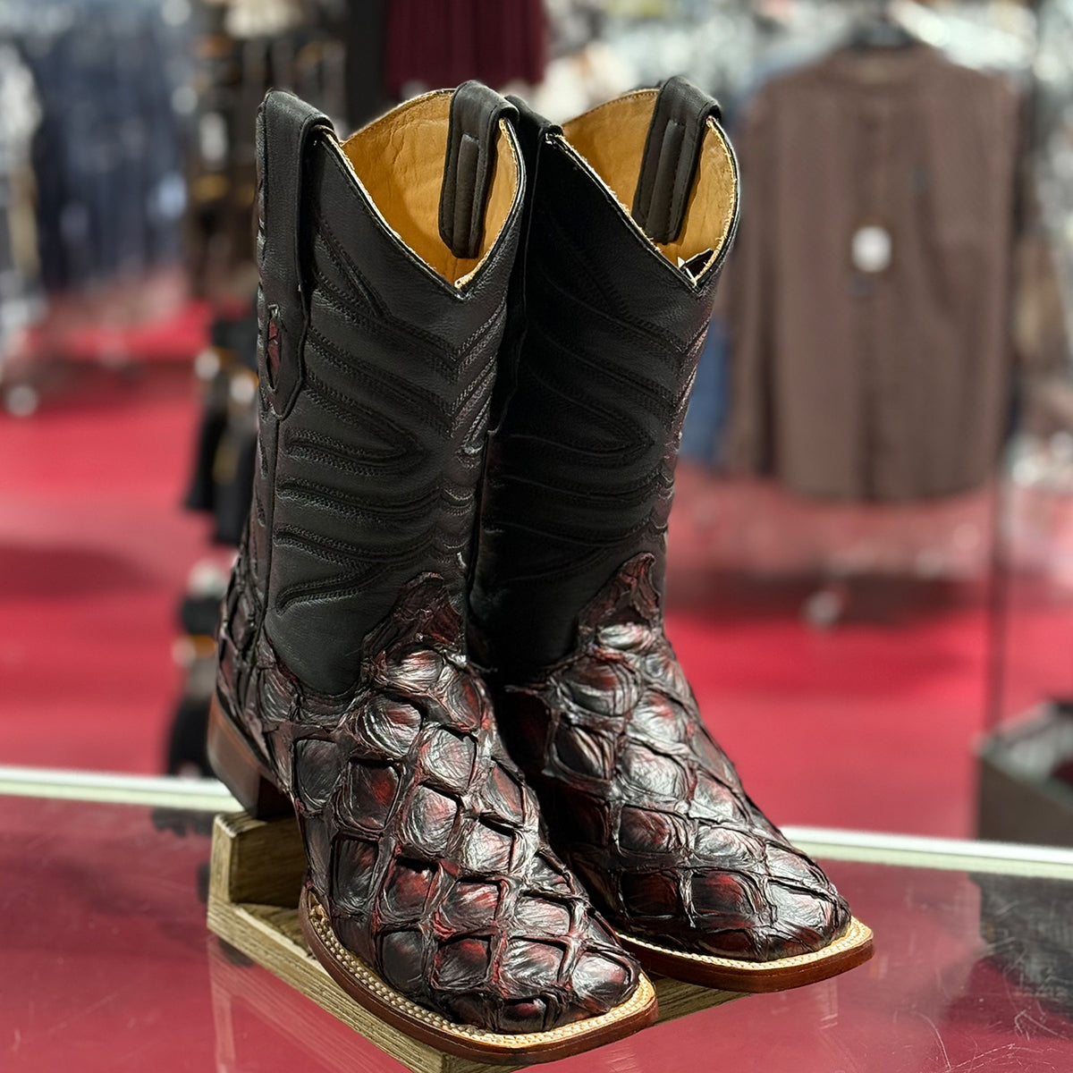  Black Cherry Pirarucu Boots