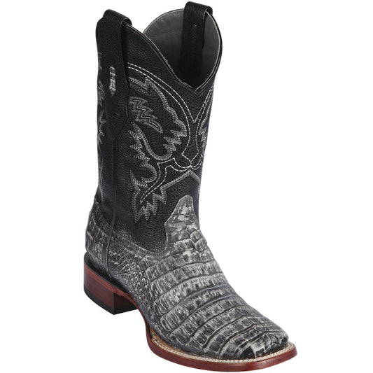 Sahara Rustic Black Square Toe Boots