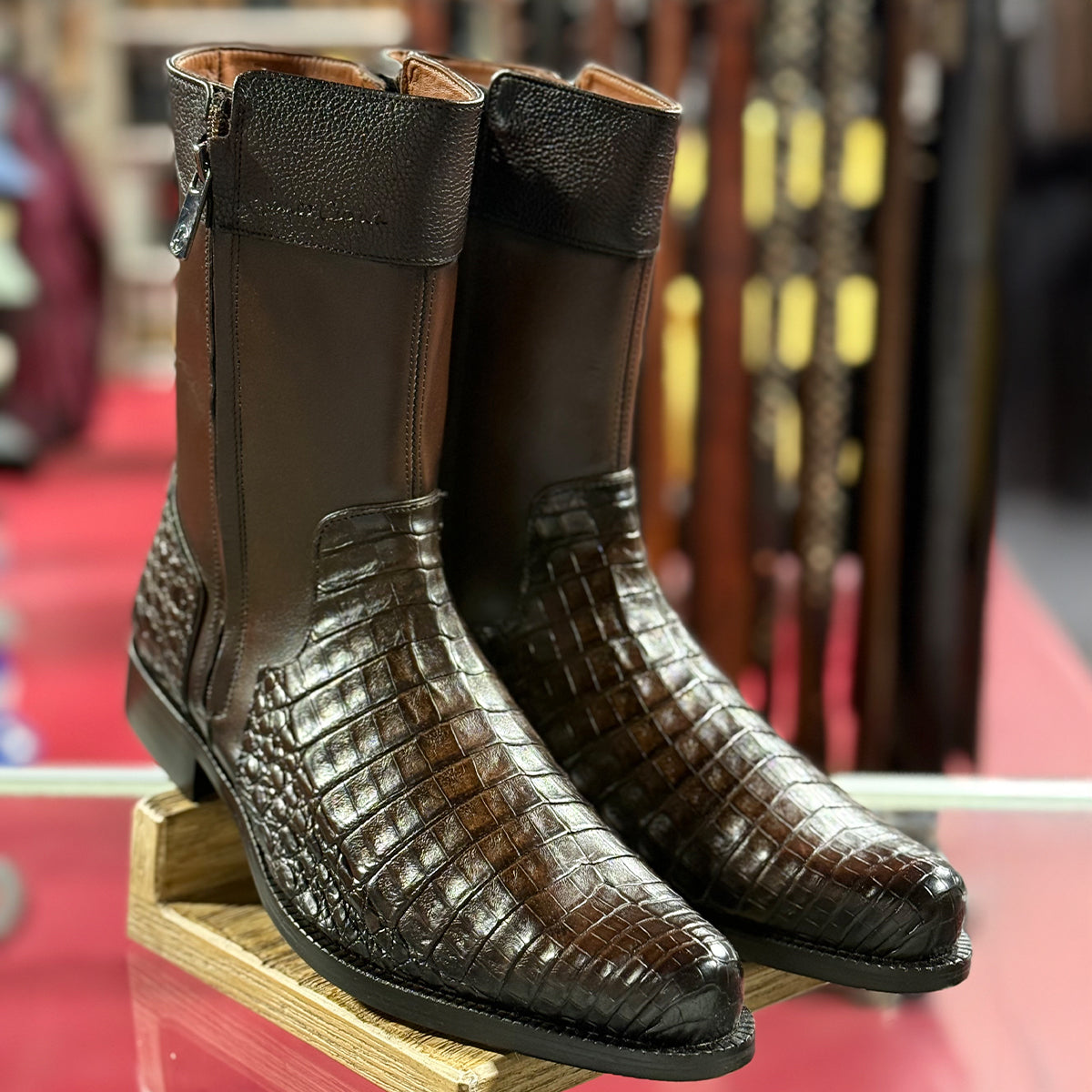  Caiman Belly Dress Boots