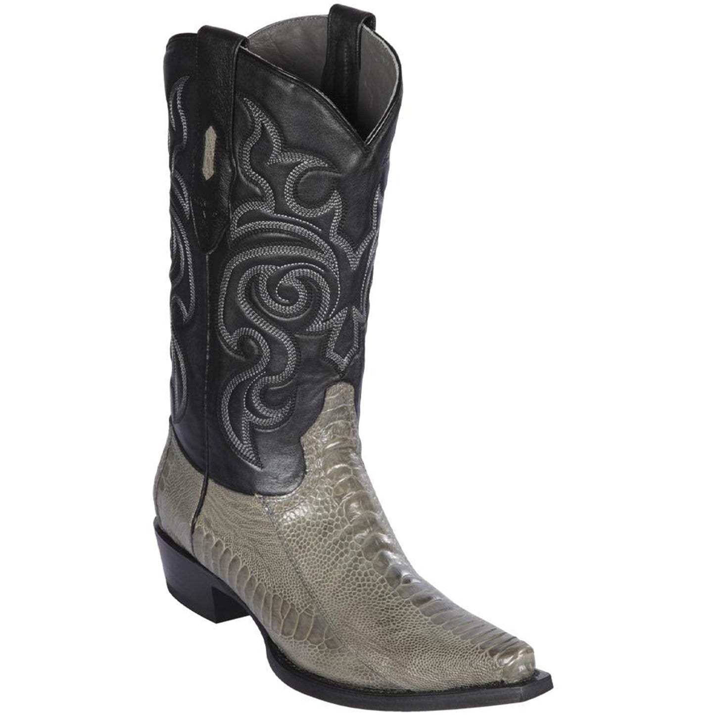  Grey Ostrich Leg Cowboy Boots