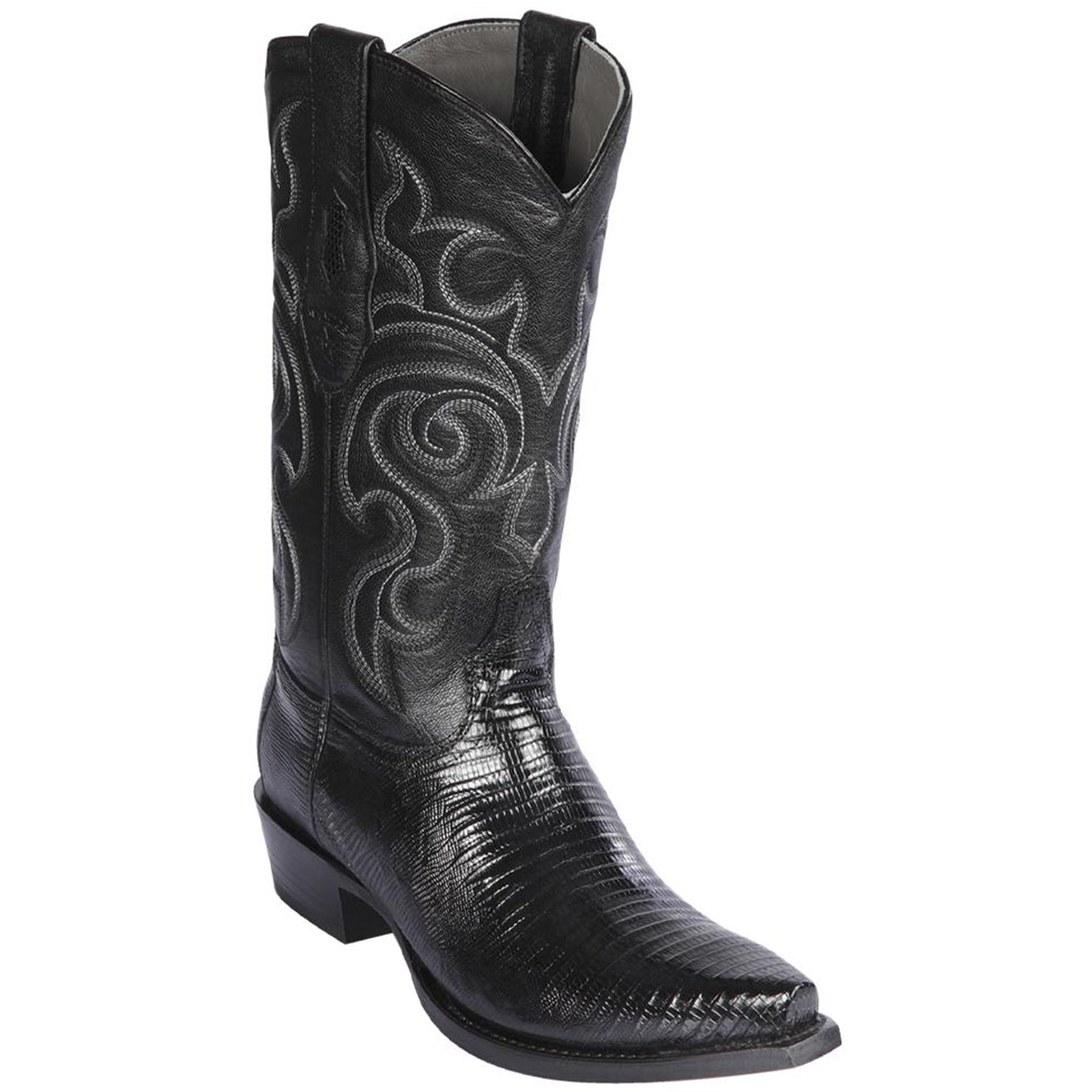  Black Lizard Cowboy Boots Snip Toe