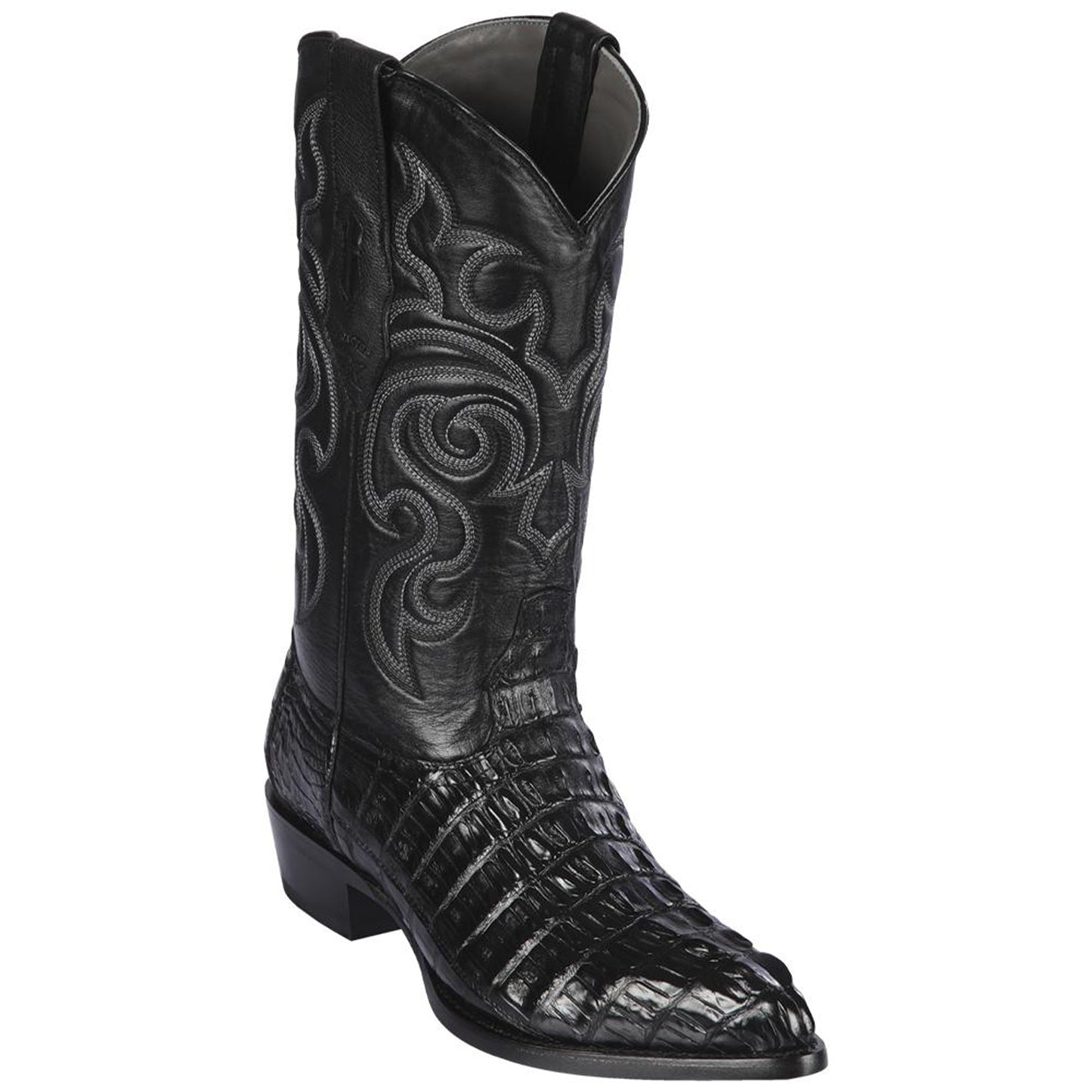  Black Caiman Tail Cowboy Boots
