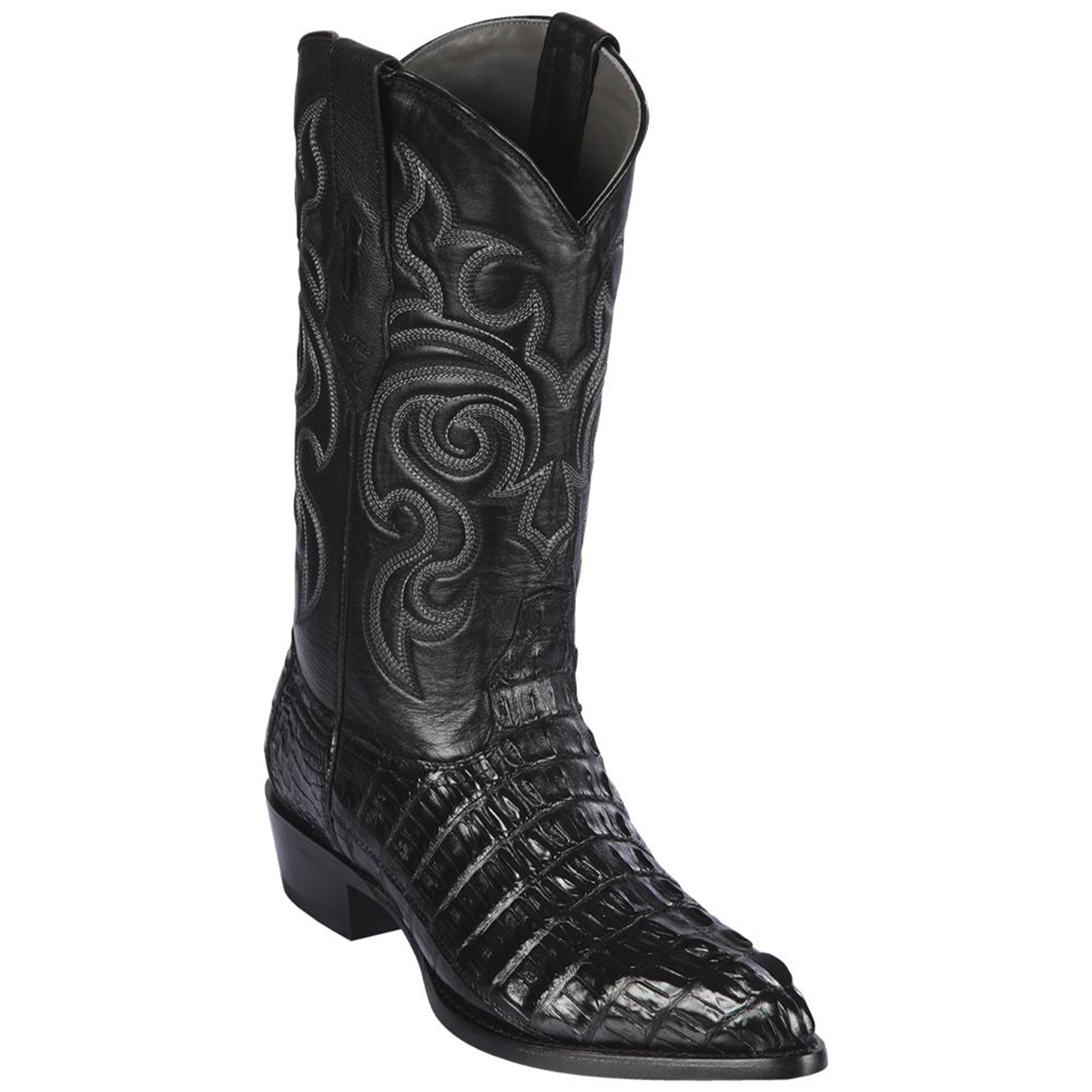  Black Caiman Tail Cowboy Boots