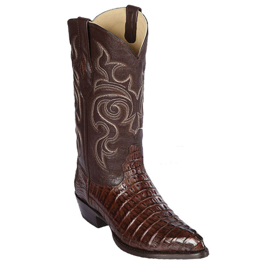  Brown Caiman Tail Cowboy Boots