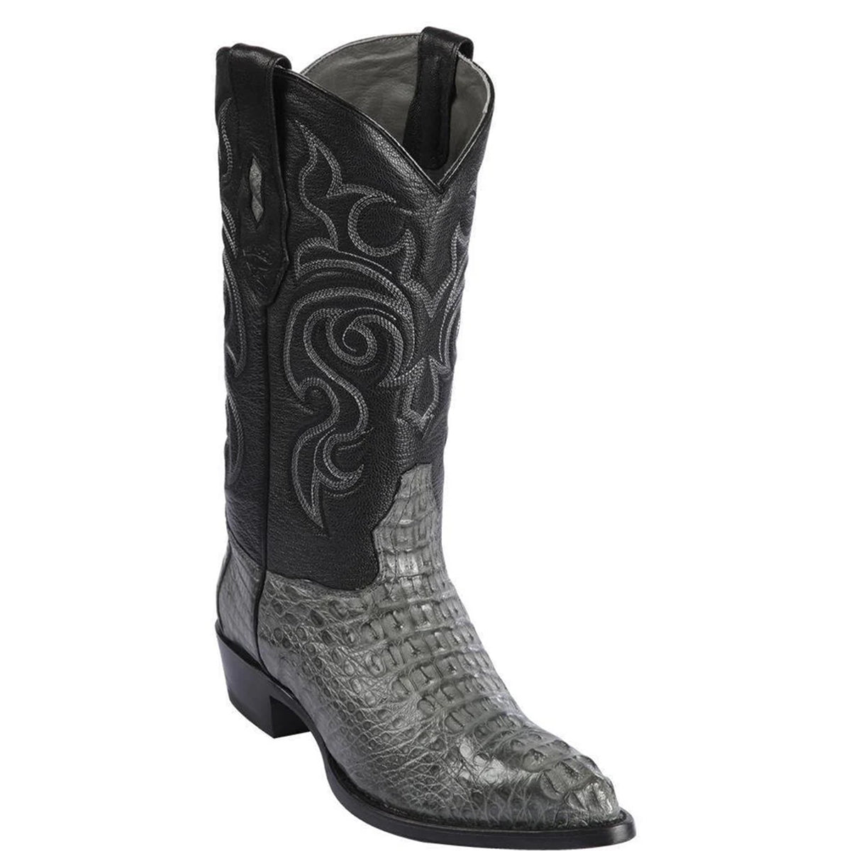  Grey Hornback Caiman Western Boots J-Toe