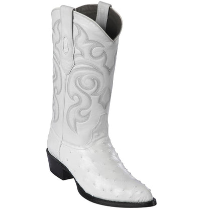  White Ostrich Cowboy Boots
