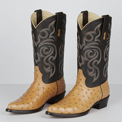  Antique Saddle Ostrich Cowboy Boots