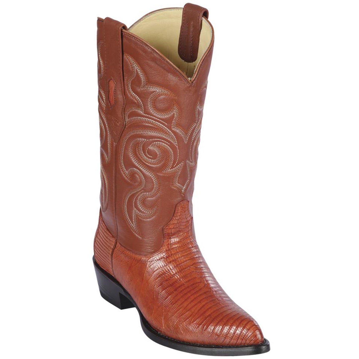  Lizard Cognac Cowboy Boots J-Toe