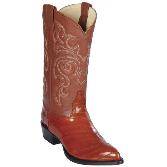  Eel Skin Western Boots Cognac