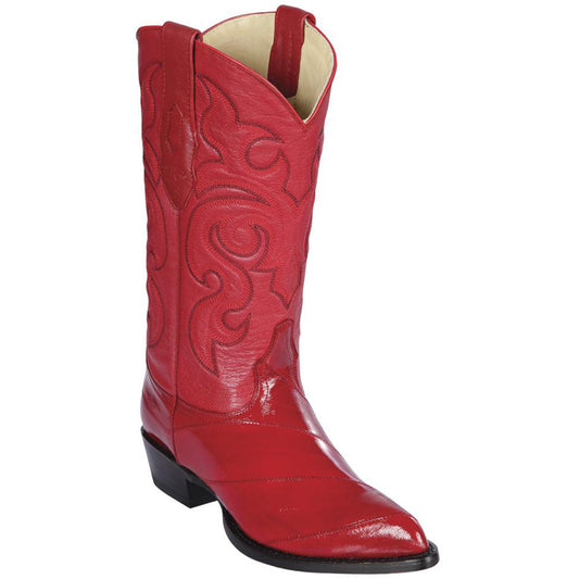  Mens Red Eel Cowboy Boots J-Toe