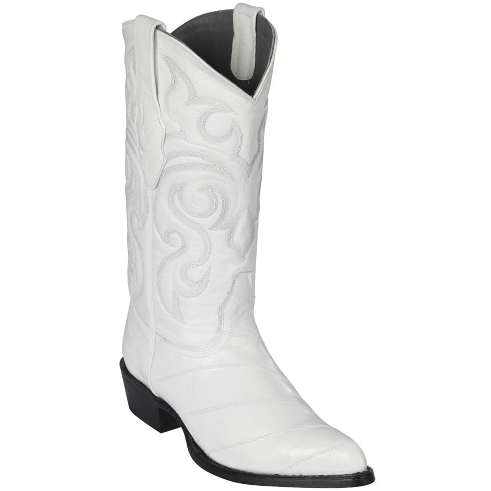  White Eel Skin Boots