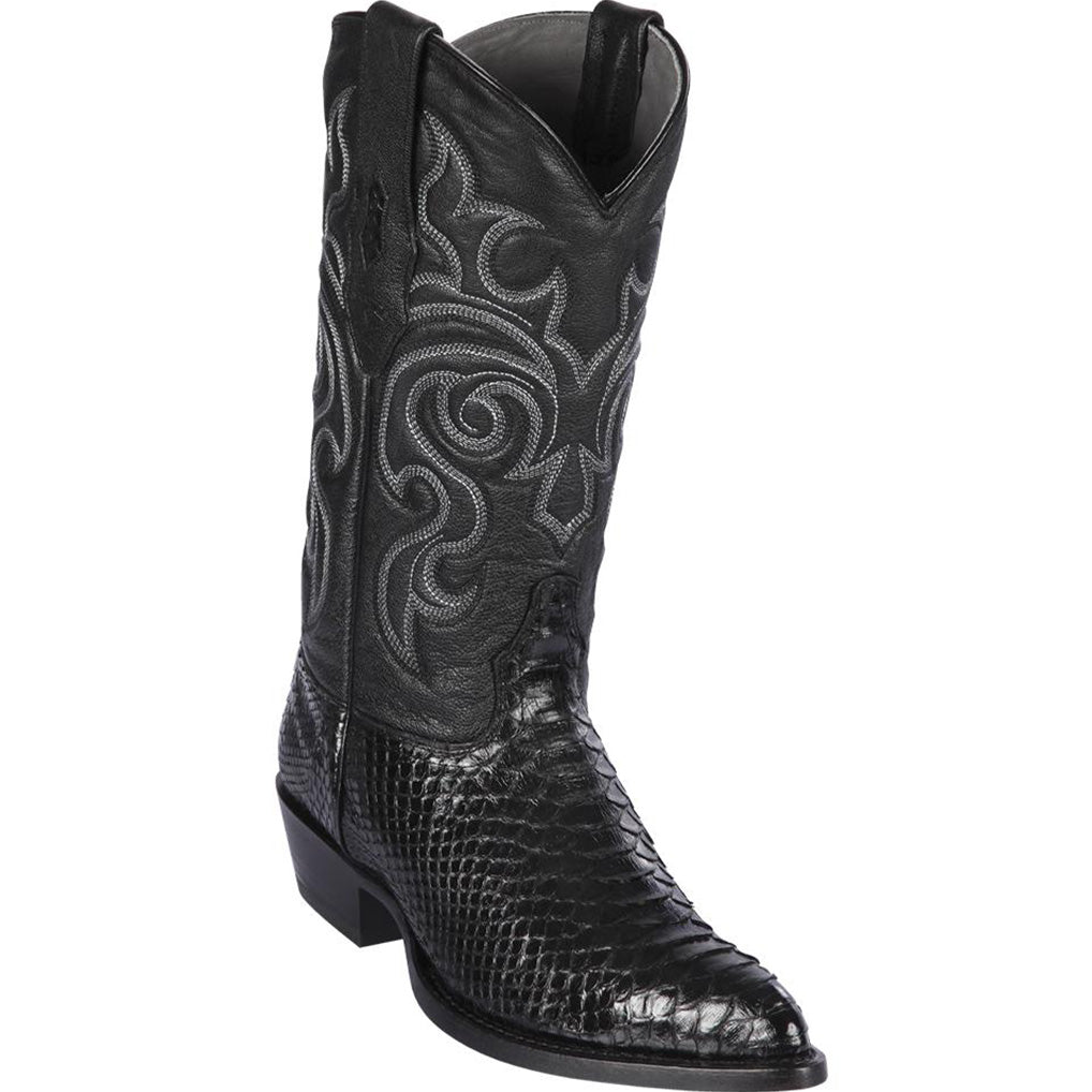  Black Python Western Boots J-Toe