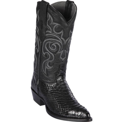  Black Python Western Boots J-Toe