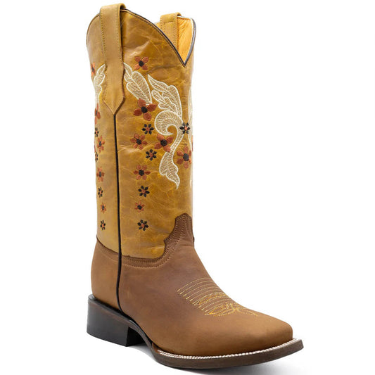  Flowered Butterfly Women's Western Boots