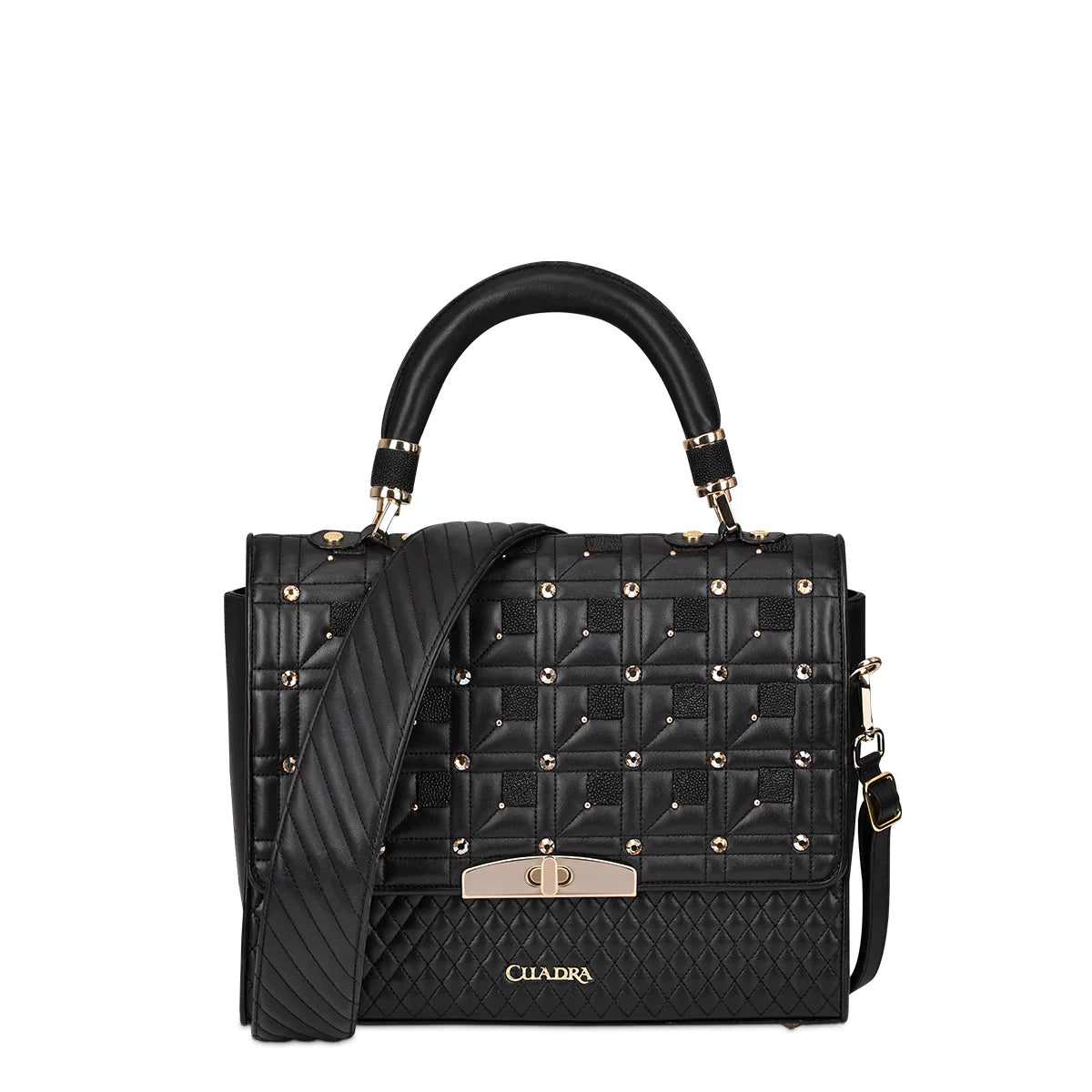  Black Quilted Purse Genuine Stingray & Leather