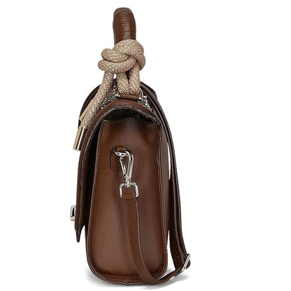  Brown Crystal Woven Bag