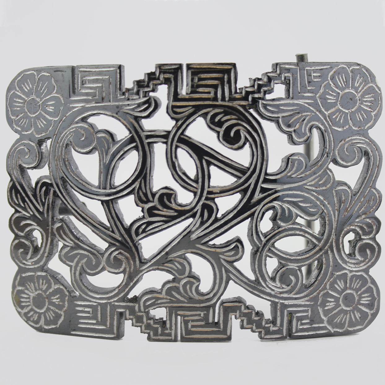 Handmade Floral Western Belt Buckle