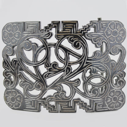 Handmade Floral Western Belt Buckle