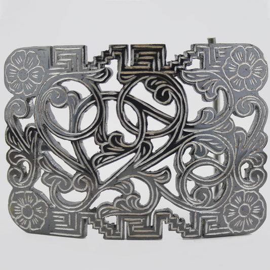 Handmade Floral Western Belt Buckle
